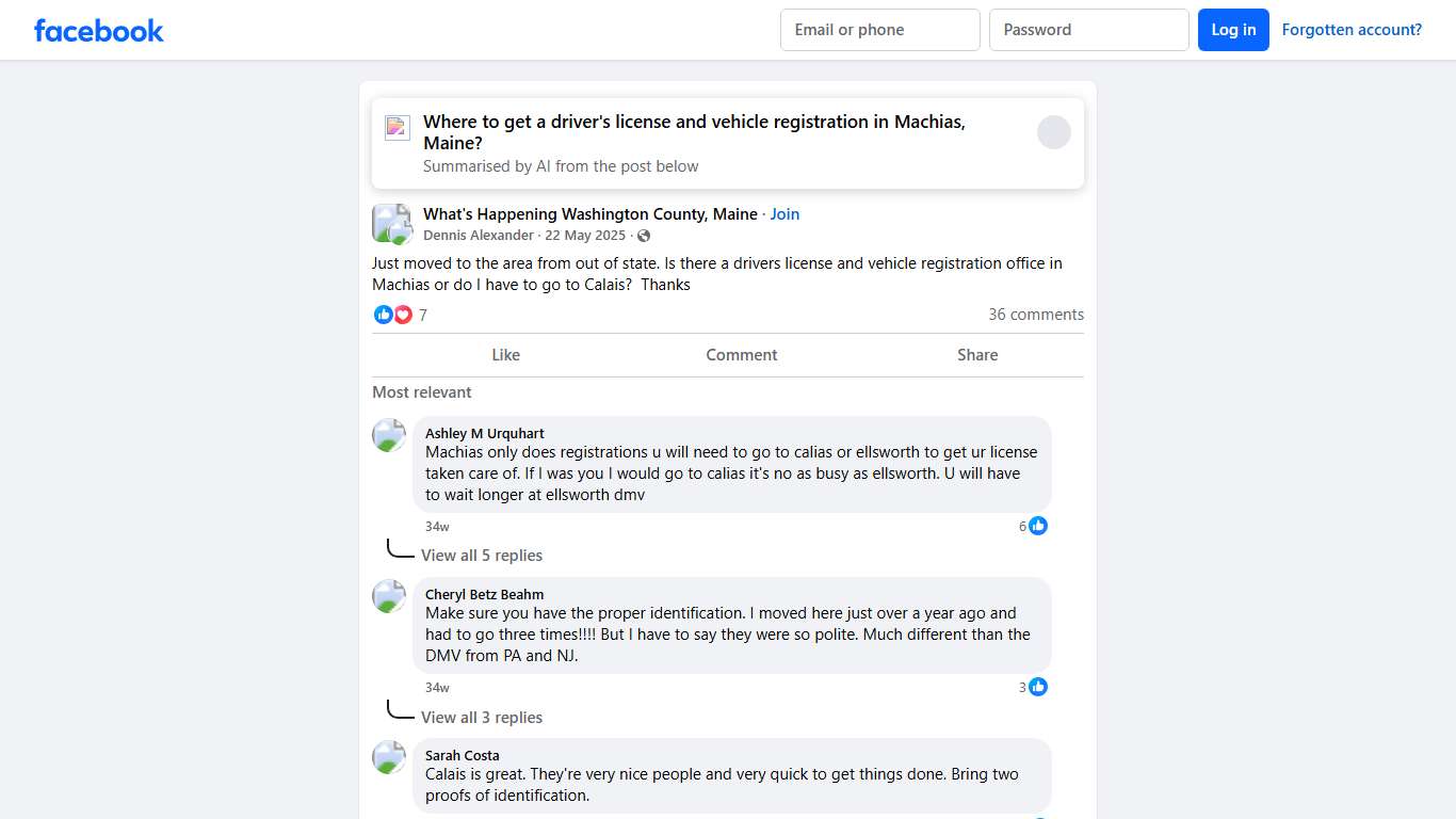 What's Happening Washington County, Maine | Just moved to the area from out of state | Facebook