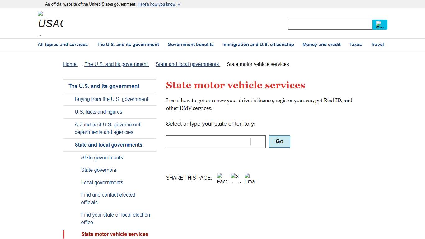 State motor vehicle services | USAGov