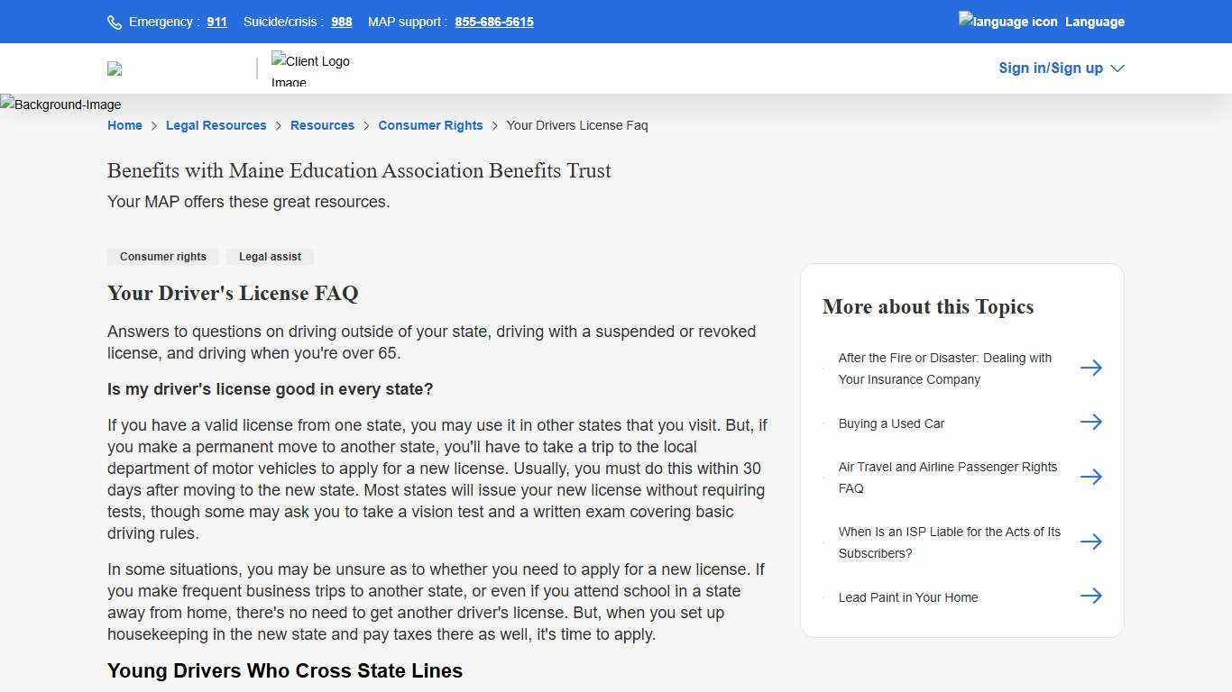 Your Drivers License FAQ - Maine Education Association Benefits Trust MAP | Anthem